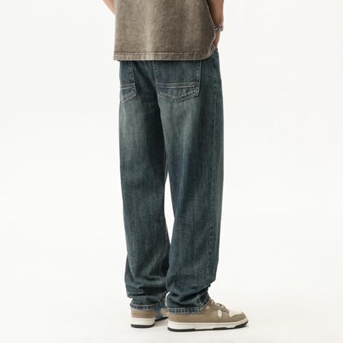 Jeans Pants Trouser Denim High Street Long Loose Straight Leg Trendy Cool3