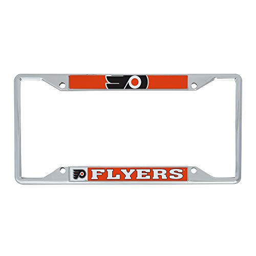 Desert Cactus Philadelphia Flyers License Plate Frame Car Tag Holder for Front or Back of Car NHL Team Officially Licensed Metal National Hockey League (Up Close)