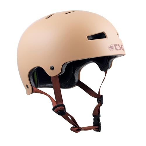 TSG Evolution Bike & Skate Helmet | for Cycling, BMX, Skateboarding, Rollerblading, Roller Derby, E-Boarding, E-Skating, Longboarding | Triple Certified, Swiss Design, Satin Desert Dust, L/XL