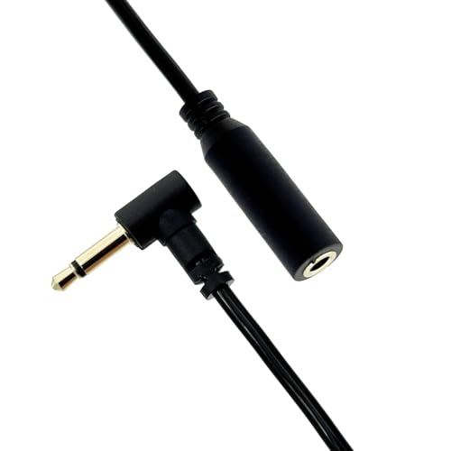Cable de extensión mono 3.5mm ángulo recto 2 piezas miniatura 3