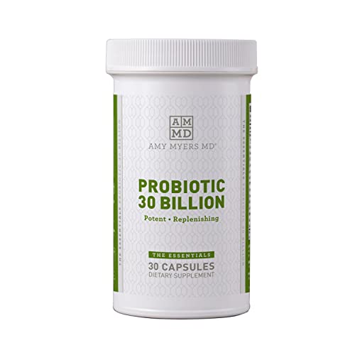 Dr. Amy Myers Best Probiotics 30 Billion CFU Per Capsule - for Women & Men - Powerful Combination of Doctor Approved Strains - Supports Healthy Digestion and Gut Bacteria Balance - One Month Supply