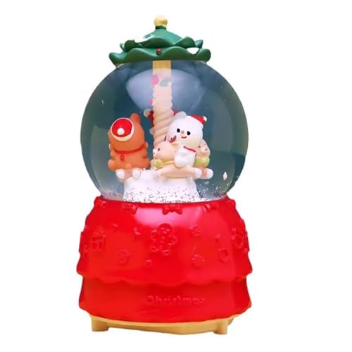 Globo de nieve y agua musical de cristal para decorar el salón en Navidad y Reyes Magos
