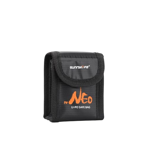 Lipo Battery Safe Bag Compatible with DJI NEO Drone Batteries Protection Storage Case Transport Fireproof Explosion-Proof Pouch Accessories (M Size)