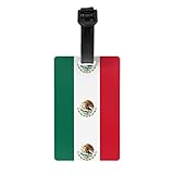 Etiquetas de equipaje de la bandera de México, identificadores de equipaje elegantes, impermeables y duraderos, garantizan que tu viaje sea seguro y ordenado.