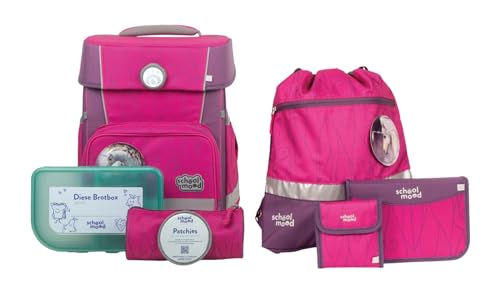 Cartable Luisa Licorne SCHOOL-MOOD pack complet sac à dos scolaire fille 7 pièces