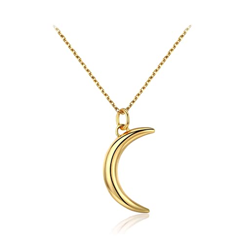 Collier Femme en Argent 925 Lune Anti-Tchassure Hypoallergénique