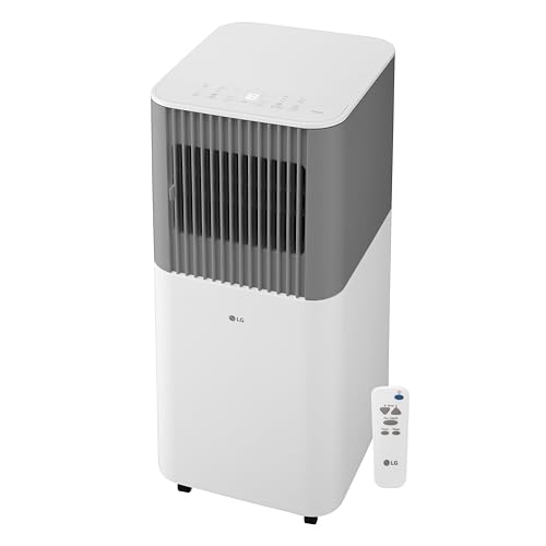 Image of LG 6,000 BTU SACC (10,000 BTU ASHRAE) Portable Air Conditioner, 115V, Cools 250 Sq.Ft. (10' x 25' Room Size), Quiet Operation, LCD Remote Control, and Window Installation Kit, White & Gray