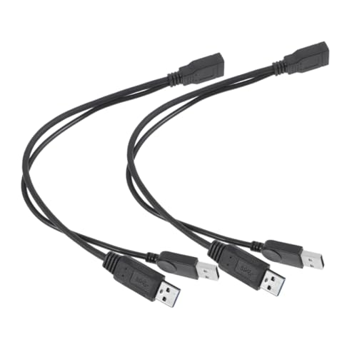 ARTIBETTER 2個オス-メス 延長ケーブル データ転送対応 ハードドライブ プリンター用 周辺機器接続に 維持で安定充電 黒