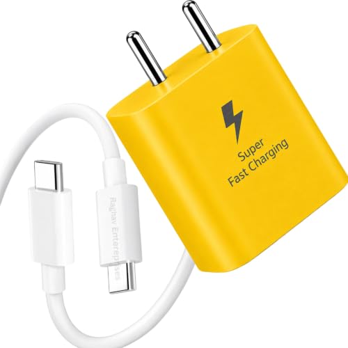 Image of 25W PD Type-C Superfast Charger Adapter Compatible with Galaxy M07|M17|M36|M06|M05|M16| M35|A55|A56|A35|A16|A36|S24Fe|F06|F16|F36|F56|Z Flip7|S25(Edge,Plus,Fe) -oo Yellow