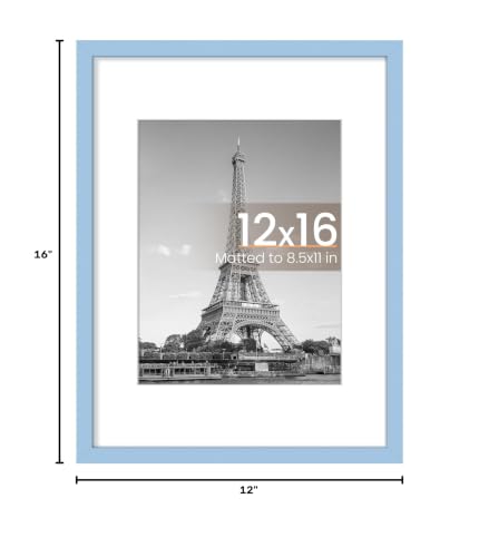 Image of upsimples 12x16 Picture Frame, Wall Decor Poster Frames, Blue 1 Pack