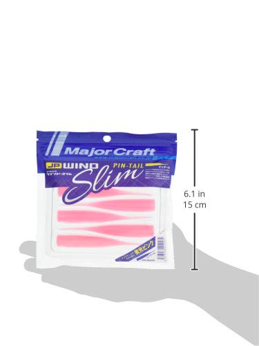 メジャークラフト ジグパラワインドスリム用ピンテールワーム JPWS-PT #GPK 夜光ピンク ピンテール 3枚目