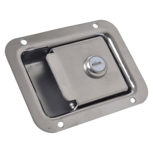 Pestillo de caja de herramientas Lurrose de acero inoxidable plata para instalación fácil en RV