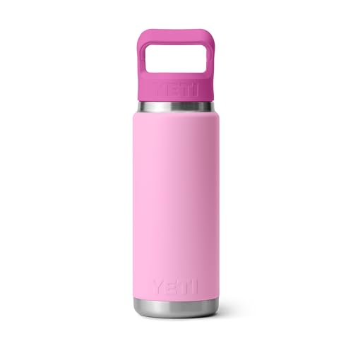 Image of YETI Rambler 26 oz Bottle, Vacuum Insulated, Stainless Steel with Color Matching Straw Cap