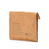 HANAMIZU 携帯ゴミ箱 花粉バッグ タイベック 約14×12.5cm 耐水 長持ち 軽い 携帯ゴミ入れ ブラウン 花粉症 母の日ギフト