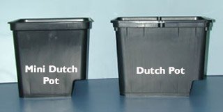 Grodan Dutch Pot with 2 elbows Black - 9'x12'x10'