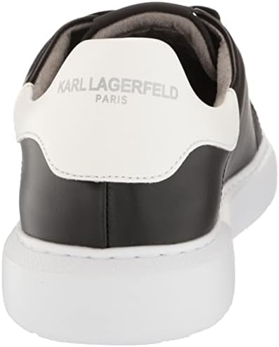 Karl Lagerfeld Paris Women's Everyday Essential Leather Sneaker, Black, 10 | Image 2