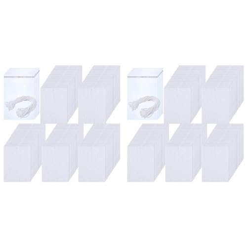 Nardamu 300点 昇華式芳香剤ブランクフェルト長方形香りのよいシート、弾性ロープと 400点のバッグ付き