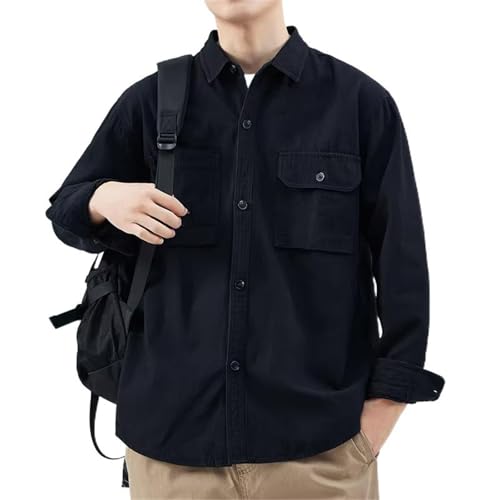 Chemise homme style américain workwear loose pour le printemps