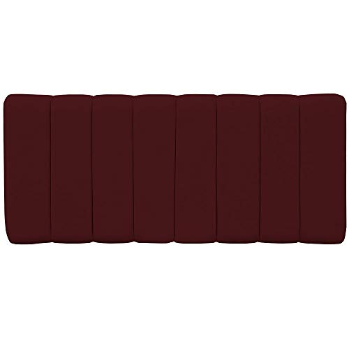 Cabeceira Cama Box Painel Casal 140 cm Dubai W01 Suede Marsala - Lyam Decor