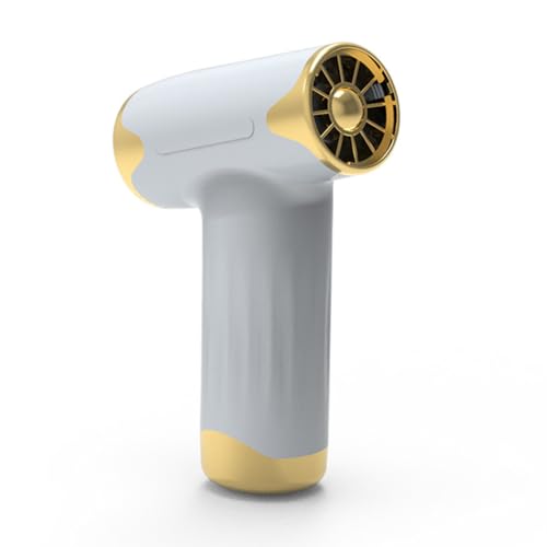 Qichill Motor sin escobillas Mini Ventilador Turbo Potente Ventilador 100.000 RPM Velocidad del viento 20 M/S Ventilador turbo portátil para exteriores Plata