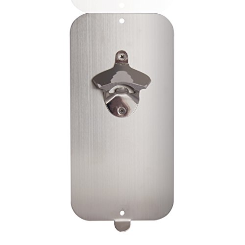 Master Magnetics Magnetic Bottle Opener and Cap Catcher Brushed Stainless Steel 5 Wide 105 Height Box of 1 07581