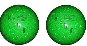 Bowlerstore Products EPCO Duckpin Bowling Balls- Neon Speckled - Green (4 3/4 inch- 3lbs. 6 oz.) 2 Balls