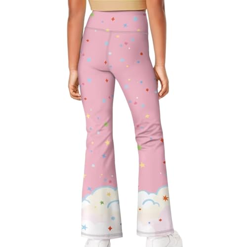 Image of Girls Flare Leggings 5-14T Cute Bell Bottoms for Girl Yoga Pants for Gym