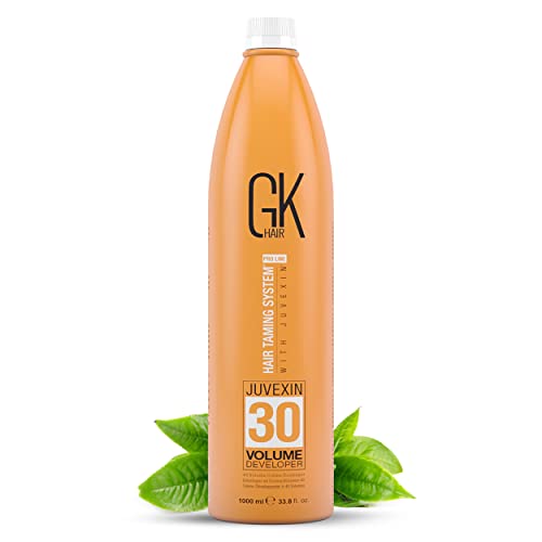 Global Keratin GK HAIR Professional Hair Creme 30 Volume Developer 1000ml for Hair Coloring Bleach - High-Performance Long Lasting Semi-Permanent Hair Color Toner Dye (VOLUME-30(1000ml))