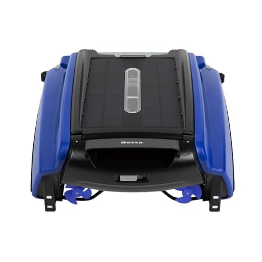 Betta SE Solar Powered Automatic Robotic Pool Surface Skimmer Cleaner with 24/7 Continuous Cleaning Battery Power and Re-Engineered Twin Salt Chlorine Tolerant Motors (Blue)