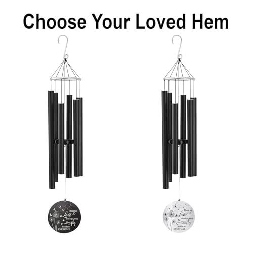 Image of ASTARIN Personalized 30 inch Bereavement Wind Chimes for Outside, Memorial Gift in Remembrance of a Loved One, Sympathy Gift for Loss of Mother Father Husband, Garden Patio Decor