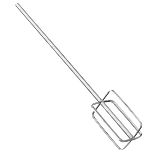 Toyvian Mélangeur en acier inoxydable extra long pour perceuse, pâte à main et pâte à viande, whisk, mélangeur robuste pour sauces, pâte, pancake,...