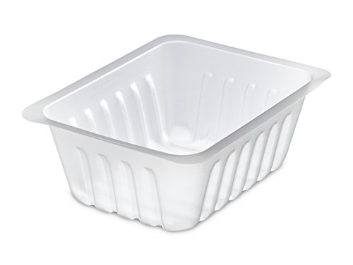 GUILLIN - CAISSIPACK B250T SACHET DE 500 Barquette Charcutiere 250cc, Polystyrène, Transparent, 11,1 x 8,7 x 4,2 cm