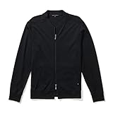 Robert Barakett Long Sleeve Georgia Full Zip Men's Baseball Jacket, Black, Large