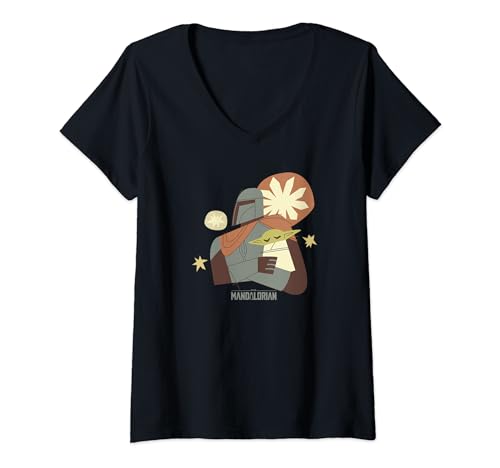 T-shirt Star Wars The Mandalorian col V idéal pour vos soirées streaming de science-fiction