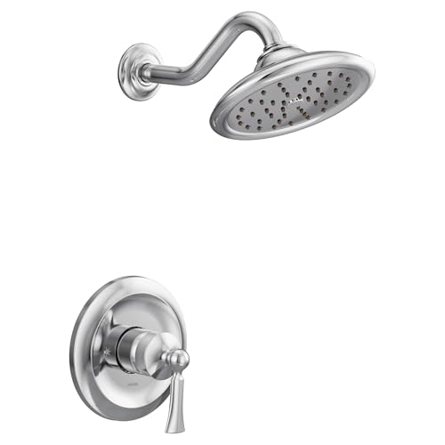 Kit de grifería para ducha Moen UT35502EP Wynford M-CORE Serie 3, 1 mango, acabado cromado, válvula no incluida miniatura 1