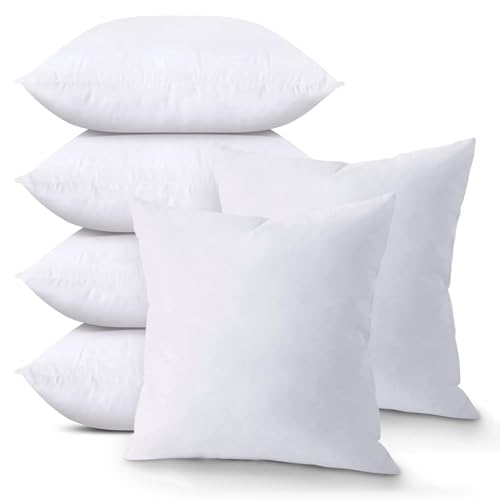 Viste tu hogar, Pack 6 Relleno de Cojín 50x50cm Fibra de Poliéster con Cremallera Invisible Suavidad y Soporte Óptimos Ideal para Todas Las Estaciones, Fabricado en España