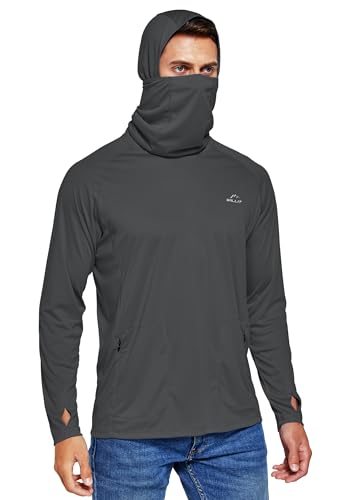 Sudadera con capucha para hombre Willit con protección solar UPF 50+ ligera gris 2