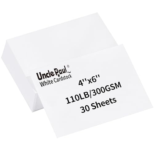 50 Sheets White Blank Cards - 4 X 6 Inches Index Cards Thick Card Stock Paper 110lb/300gsm Heavy Weight Cardstock for Wedding,Birthday,Invitation,Greeting Card UAP23B050 image 4