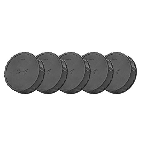 Zunate Lens Rear Cap, 5PCS Lightweight Portable Plastic Protective Cover for ContaxYasica C-Y Mount SLR Camera Lens