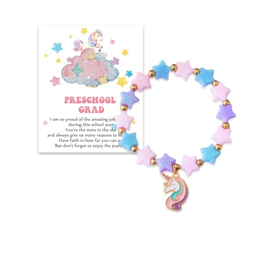 Kamwish Graduation Bracelets, 2025 Preschool Graduation Gifts-Unicorn