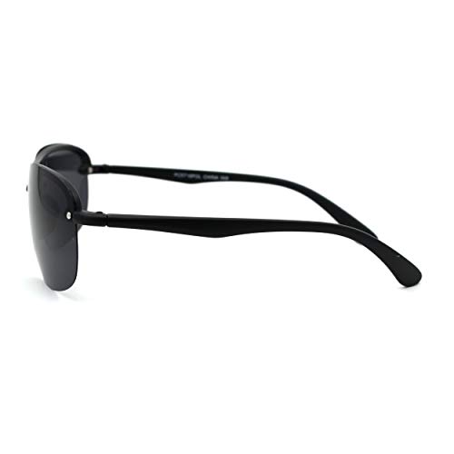 Polarized Mens Classic 90s Half Rim Rimless Style Racer Sunglasses3
