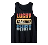 lucky cornhole shirt - divertente bean bag lancio gioco citazione canotta
