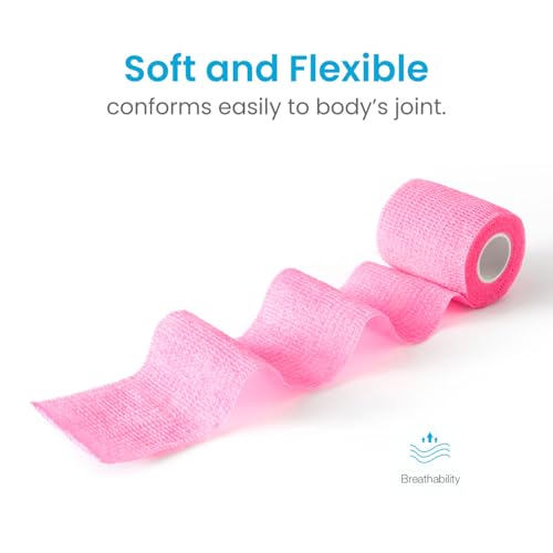 Image of WePet Pet Wrap, Self-Adhesive, Only Sticks to Itself, Non-Woven Tape for Dog Legs, Paws, Wounds, First Aid Cohesive Gauze for Horse, Cat, Bird, Animal, 6 Rolls, 2 Inch, Solid Color B