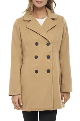 Sebby S.E.B Women's Peacoat, Double Breasted Pea Coat. Perfect Notched Collar Winter Wool for women outerwear jacket