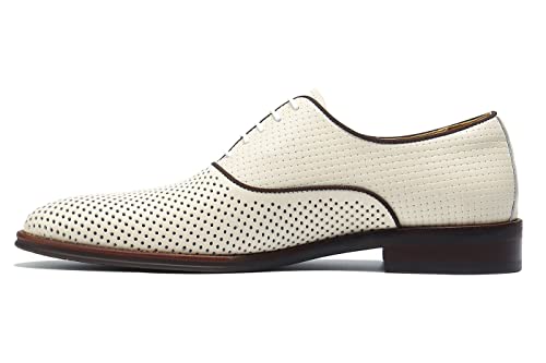 Santimon Mens Oxfords Formal Dress Shoes Summer Skeleton Genuine Leather Derby Fashion Business Casual Prom Wedding Tuxedo Comfortable Shoes for Men2