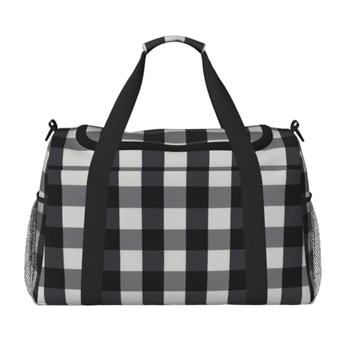 Bolsa de viaje a cuadros perfecta para tus escapadas de fin de semana y días de playa