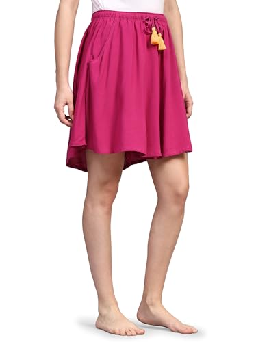 Image of B STORIES Women's Viscose Printed Lounge Culotte Shorts (Pack of 2)