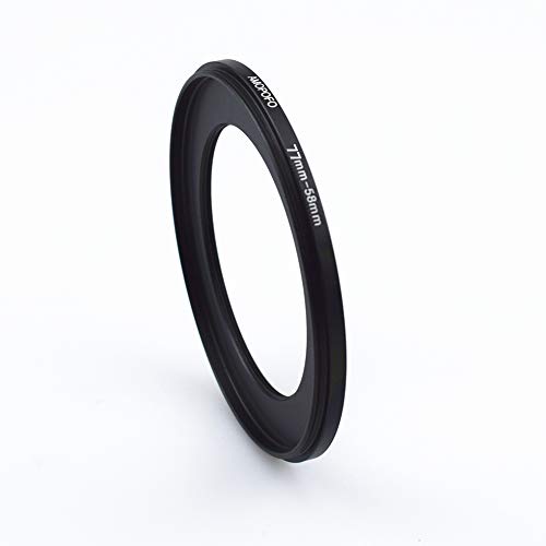 Image of 77mm to 58mm /77mm-58mm Step-Down Ring Filter Adapter for All Brands UV,ND,CPL,Metal Step-Down Ring Adapter
