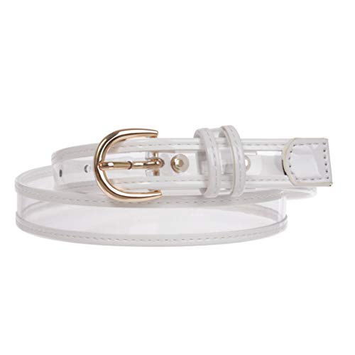 Kids 1" (25 mm) Color-Trimmed Patent Leather Transparent Jelly Clear Belt2