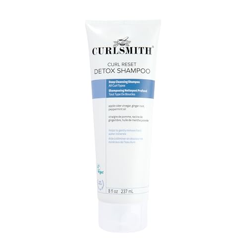 CURLSMITH Curl Reset Detox Shampoo - Deep Cleanser, Removes Build Up and Hard Water, Perfect to Reset and Revive Curls (8 oz)